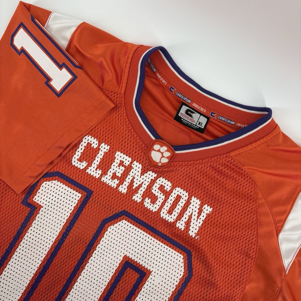 Vintage Orange #10  Clemson Tigers Football Jersey Youth (20)‎ XL Colosseum